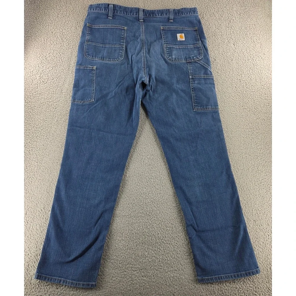 Carhartt Jeans‎ Mens 40 Relaxed Straight Rugged Flex Double Front Denim Dungaree
